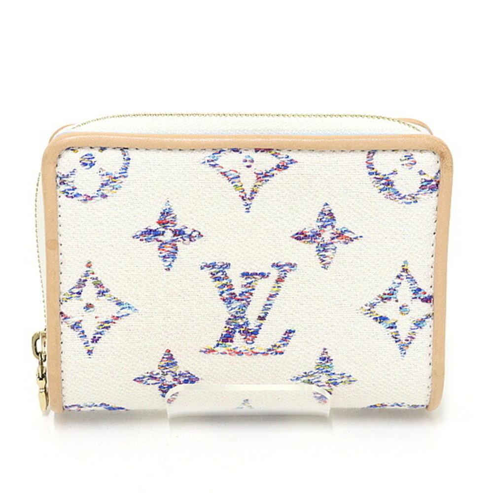 Louis Vuitton Portefeuille Lou Monogram Jacquard White M83500 Bi-fold Wallet LV